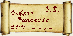 Viktor Muačević vizit kartica